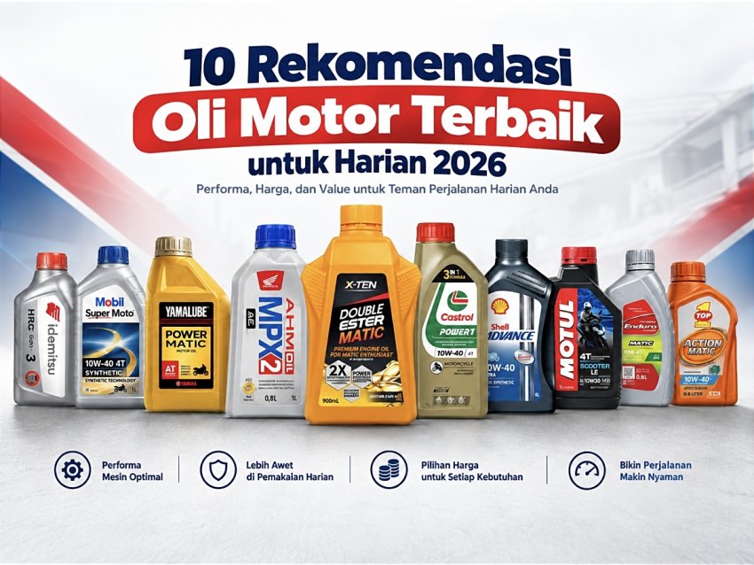 9 Rekomendasi Oli Mesin Harian yang Cocok untuk Motor Matic dan Bebek