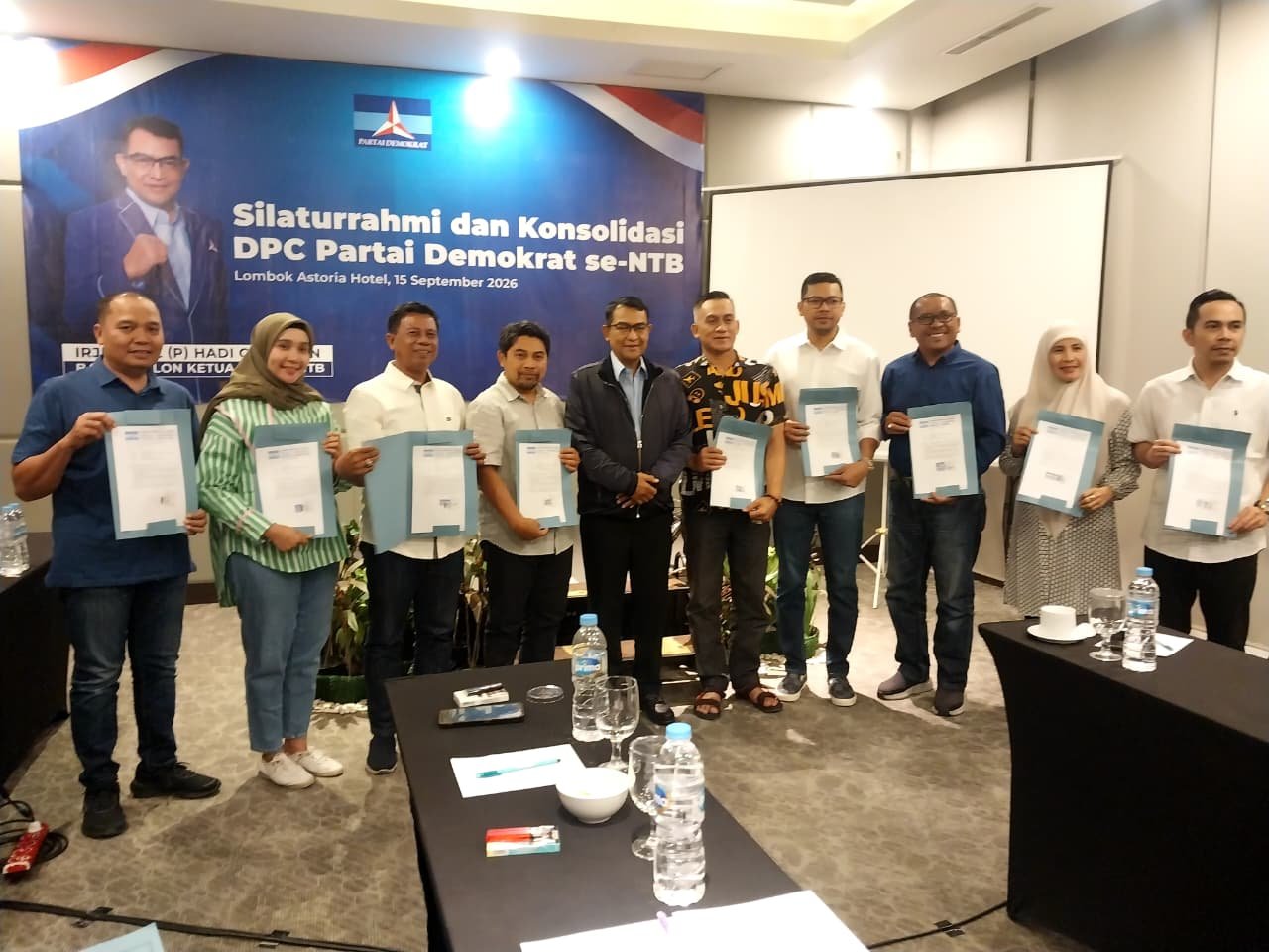10 Ketua DPC Demokrat NTB Bulat Dukung Hadi Gunawan Maju Calon Ketua DPD 2026-2030