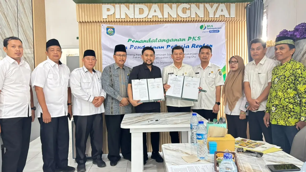 Disnaker OKU Teken PKS dengan BPJS Ketenagakerjaan, 7.500 Pekerja Rentan Terlindungi Mulai 1 Oktober 2026