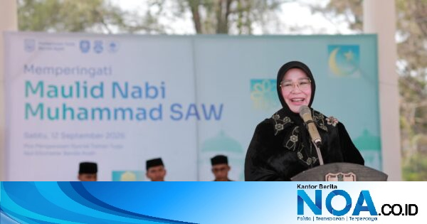Wali Kota Banda Aceh Illiza Hadiri Maulid Perdana di Pos Satpol PP WH Gampong Jawa, 50 Anak Yatim Disantuni
