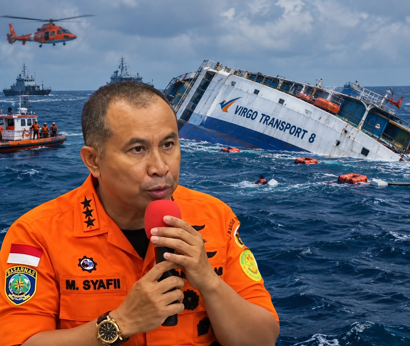Hari Ketiga Operasi SAR KMP Virgo Transport 8, 129 Korban Masih Dicari di Laut Jawa