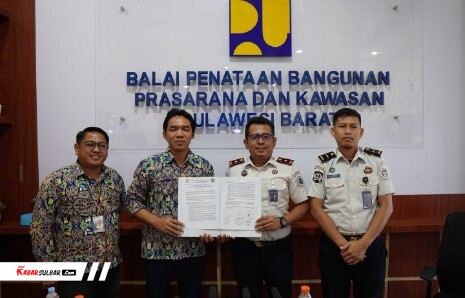 Karutan Mamuju Teken Berita Acara Serah Terima Aset Renovasi Rutan Pascagempa di BPBPK Sulbar
