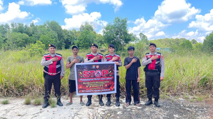 Polres Nunukan Patroli Jalan Langsat, Ajak Warga Cegah Karhutla di Nunukan Selatan