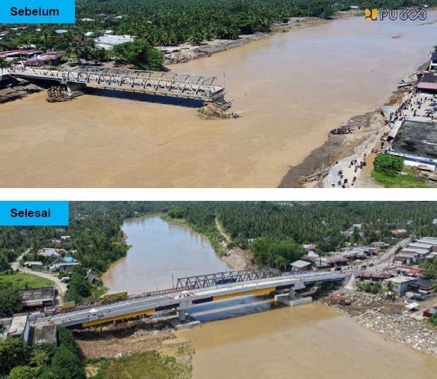 Kementerian PU Pulihkan 3 Jembatan Lintas Timur Aceh, Satu Rampung 99,14 Persen