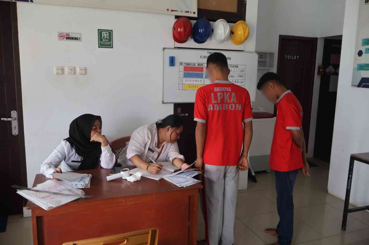 Pemeriksaan Kesehatan Anak Binaan di LPKA Ambon Rutin Dilakukan