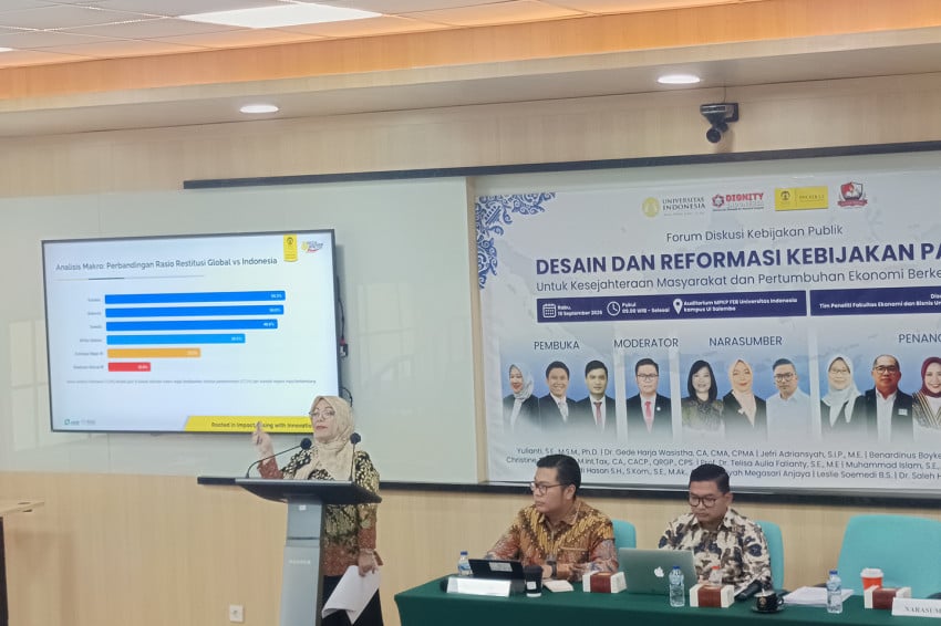 Peneliti FEB UI Usul 7 Reformasi Restitusi Pajak, Soroti Likuiditas Usaha
