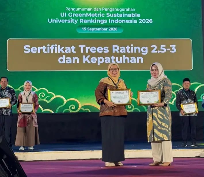 UINSU Medan Raih Predikat Platinum UI GreenMetric 2026 dan Trees Rating 2,5 dari 5