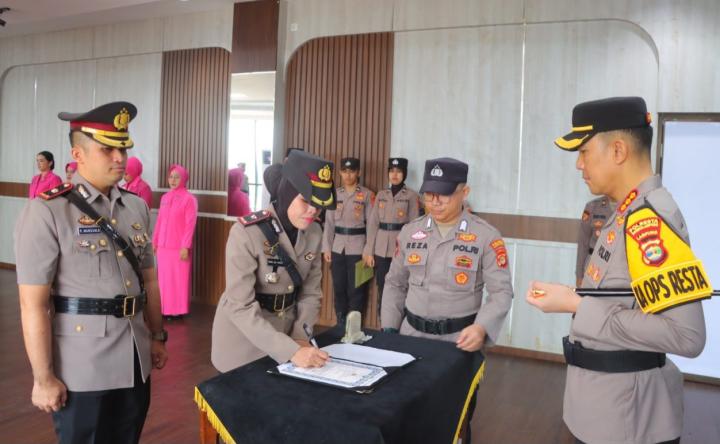 Kompol Yurike Ade Purwanti Resmi Jabat Kasat Lantas Polresta Bandar Lampung Gantikan Kompol Manggala