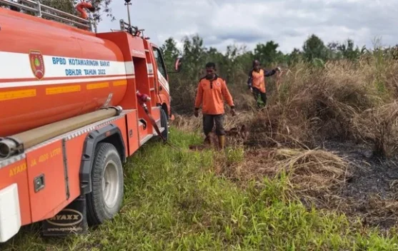 Karhutla Kotawaringin Barat Meluas di Sepanjang Jalan Pangkalan Bun-Kotawaringin Lama, 400 Personel Dikerahkan