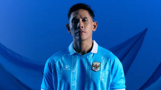 Kelme Rilis Jersey Ketiga Timnas Indonesia, Biru Muda Bermotif Melati Kuncup