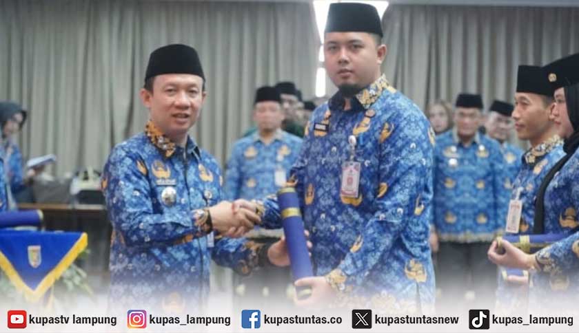 405 ASN Pemprov Lampung Dilantik di Balai Keratun, 227 PNS Diambil Sumpah dan Generasi Z Disebut Energi Baru Birokrasi
