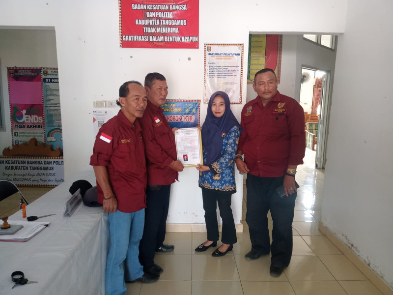 DPD Global Press Network Tanggamus Resmi Terdaftar di Kesbangpol, Kantongi Surat Laporan Keberadaan Organisasi