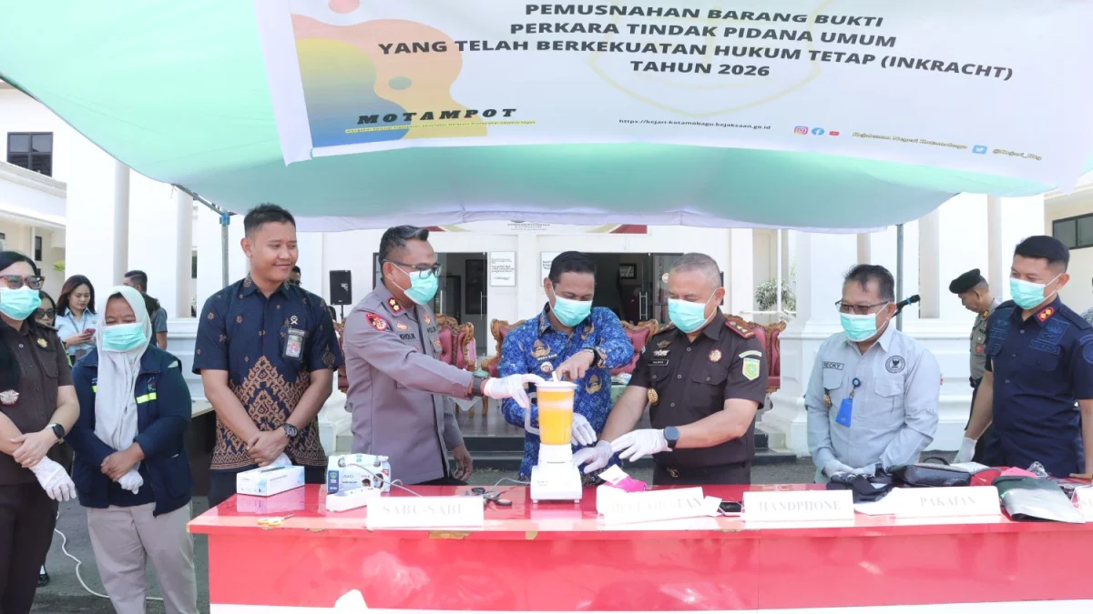 Kapolres Kotamobagu Puji Sinergi Forkopimda saat Pemusnahan 24 Jenis Barang Bukti Narkotika dan Sajam