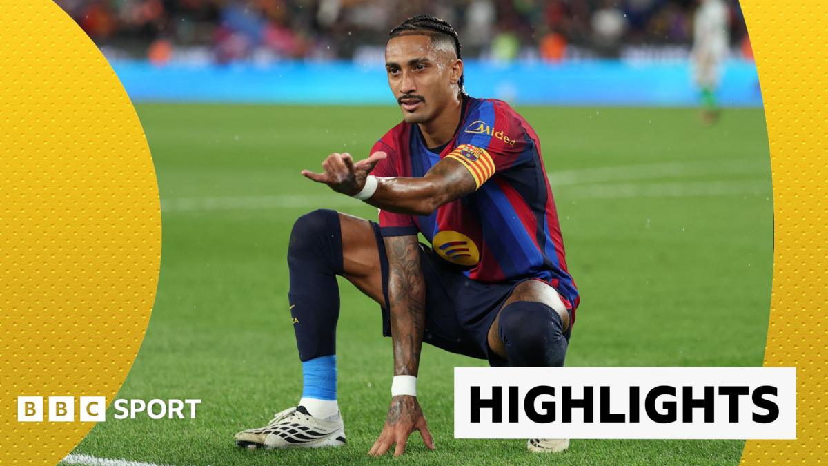 Raphinha Hat-trick, Barcelona Pesta Gol 7-2 atas Racing Santander