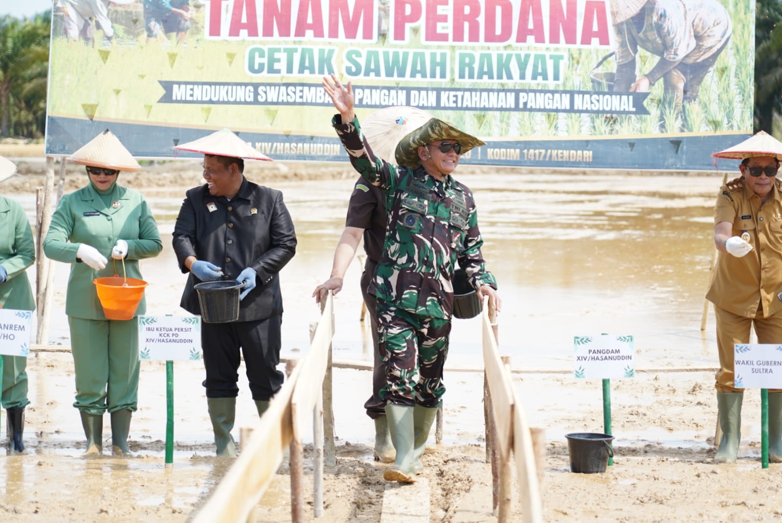 Kodam XIV/Hasanuddin Cetak 1.998 Hektare Sawah di 5 Kabupaten Sultra, Mulai Tanam Perdana di Konawe
