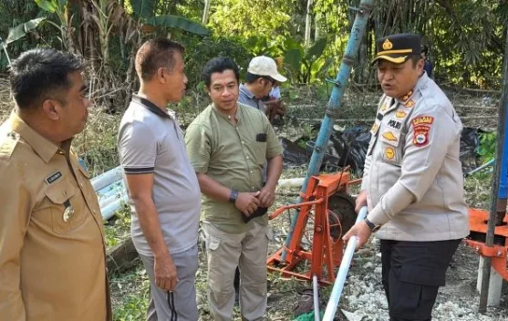 Polres Kepulauan Selayar Bor Sumur 90-98 Meter di Bontomatene, Warga Dua Desa Kebagian Air Bersih