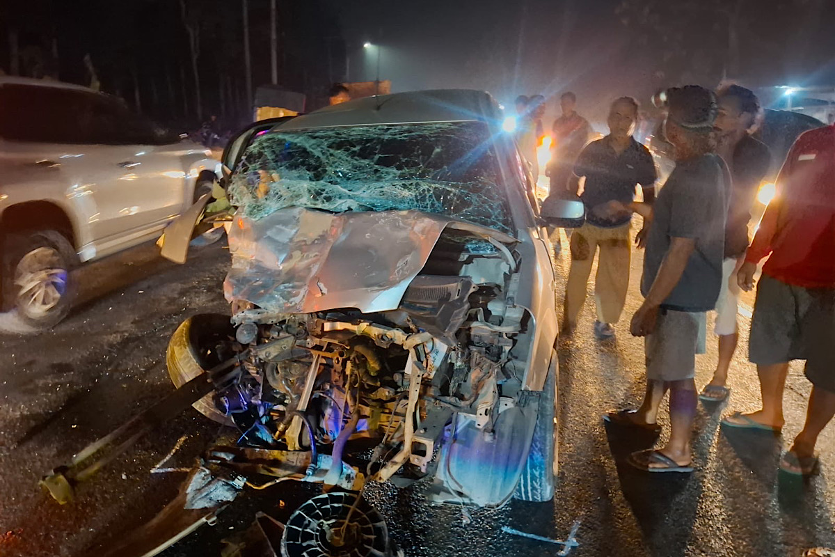 Kecelakaan Beruntun 3 Kendaraan di Jalan Raya Gelumbang Muara Enim, Pengemudi Splash Asal Palembang Tewas
