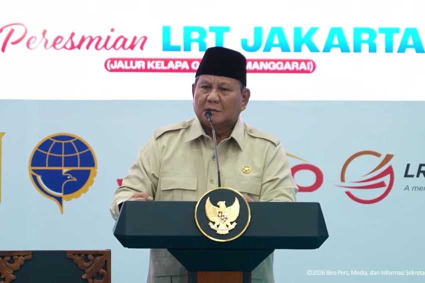 Prabowo Tunjuk Danantara Danai Perpanjangan LRT Jakarta Rp 2,7 T