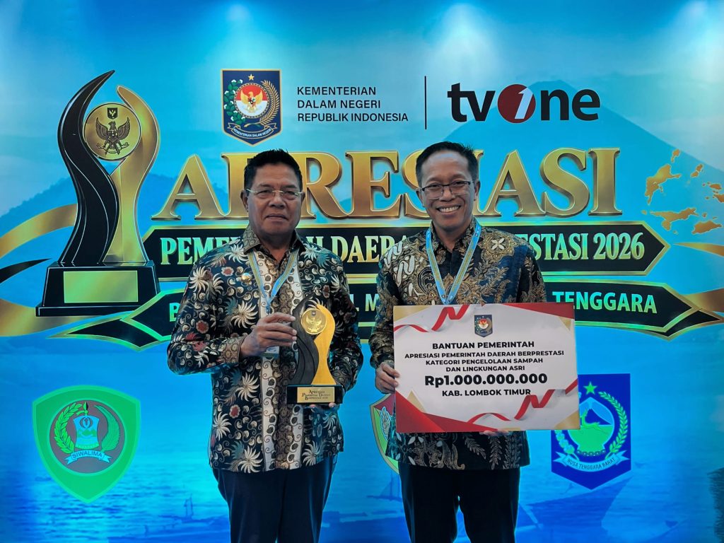 Pemkab Lombok Timur Raih Juara III Pengelolaan Sampah Regional Maluku-Nusa Tenggara, Bawa Pulang Insentif Rp 1 Miliar