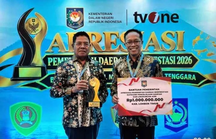 Pemda Lombok Timur Raih Juara III Pengelolaan Sampah di Ajang Kemendagri, Bawa Pulang Insentif Fiskal Rp 1 Miliar