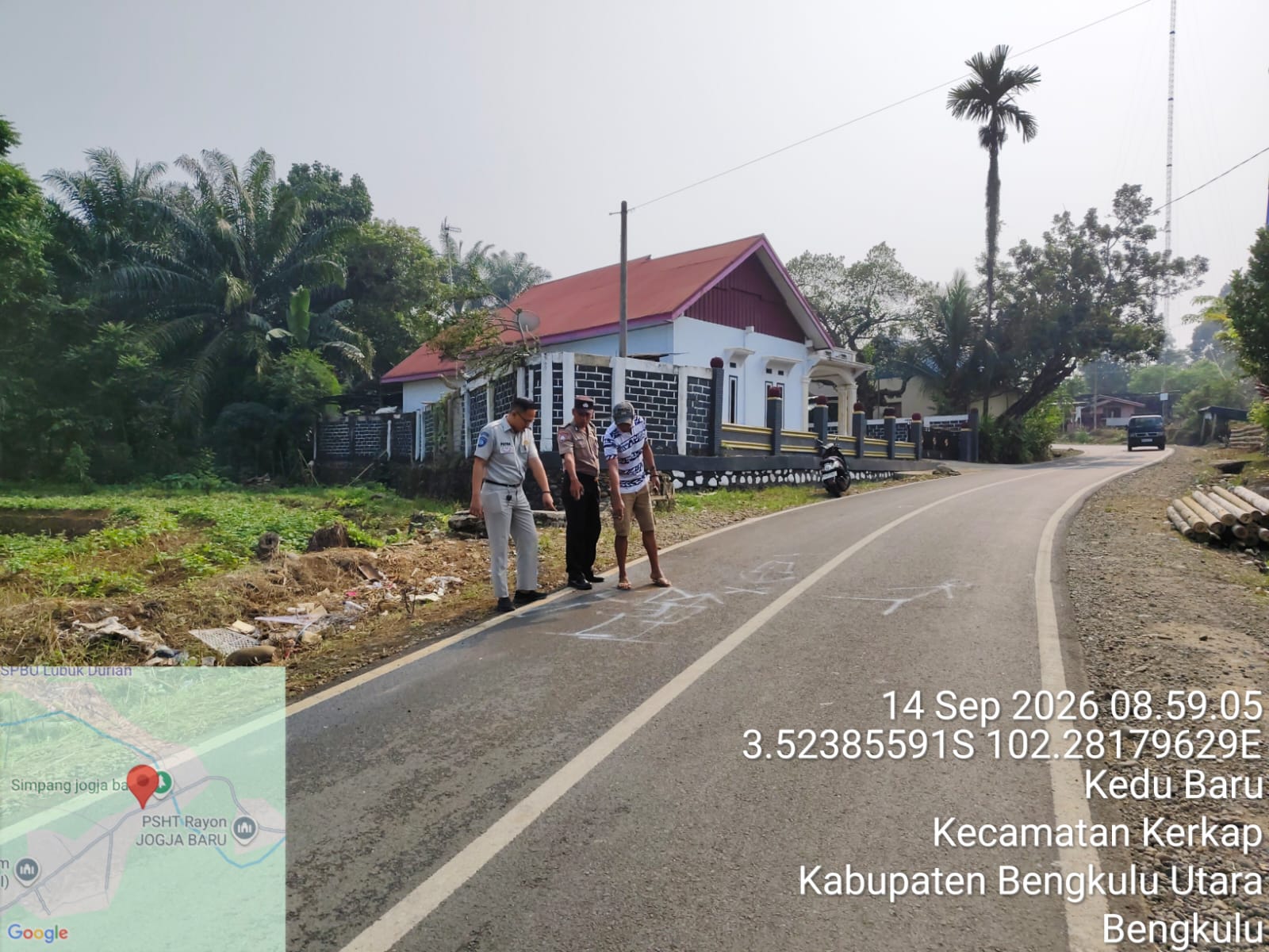 Jasa Raharja Bengkulu Utara Survei TKP Kecelakaan Kerkap, Satu Pengendara Tewas di Jalan Menikung