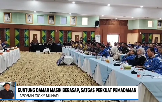 Lahan Gambut Guntung Damar di Banjarbaru Masih Terbakar, Kalsel Kerahkan Surfaktan dan Tinjau Waduk Riam Kanan
