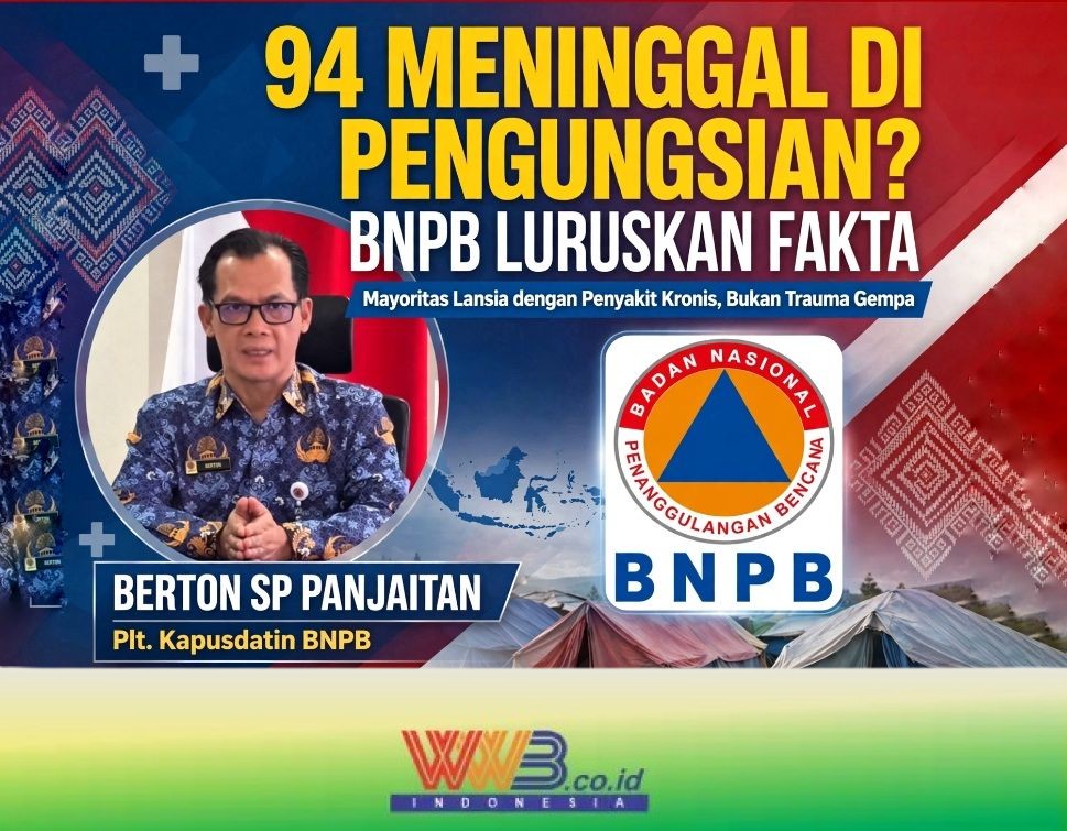 BNPB Sebut 94 Korban Meninggal di Pengungsian Gempa Flores Mayoritas Lansia dengan Penyakit Kronis