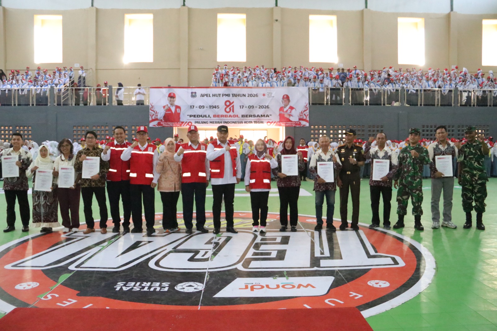 PMI Kota Tegal Rayakan HUT ke-81 Lewat Apel Akbar di GOR Tegal Selatan, Rangkaian Kegiatan Berlangsung Sebulan