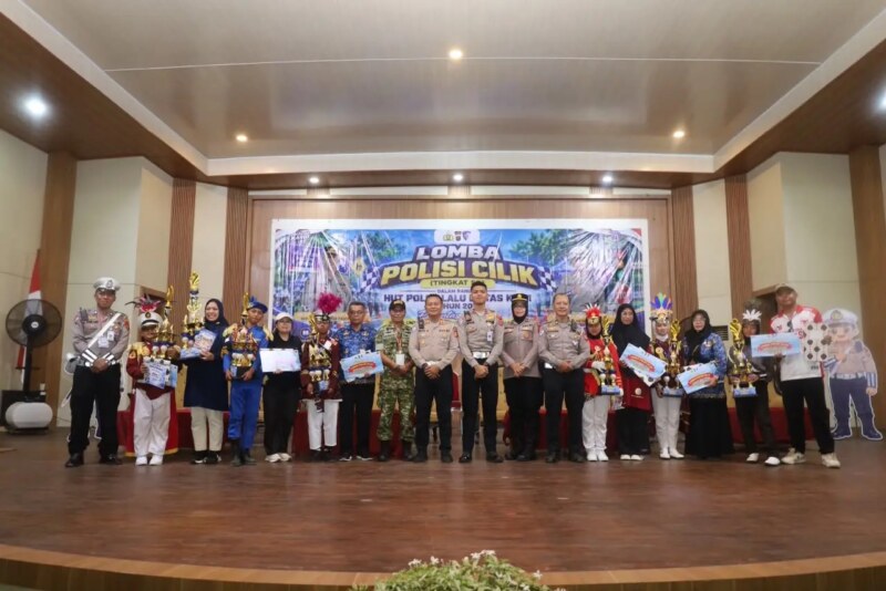 Satlantas Polres PPU Gelar Lomba Polisi Cilik HUT Lalu Lintas ke-71, SDN 013 Penajam Juara 1