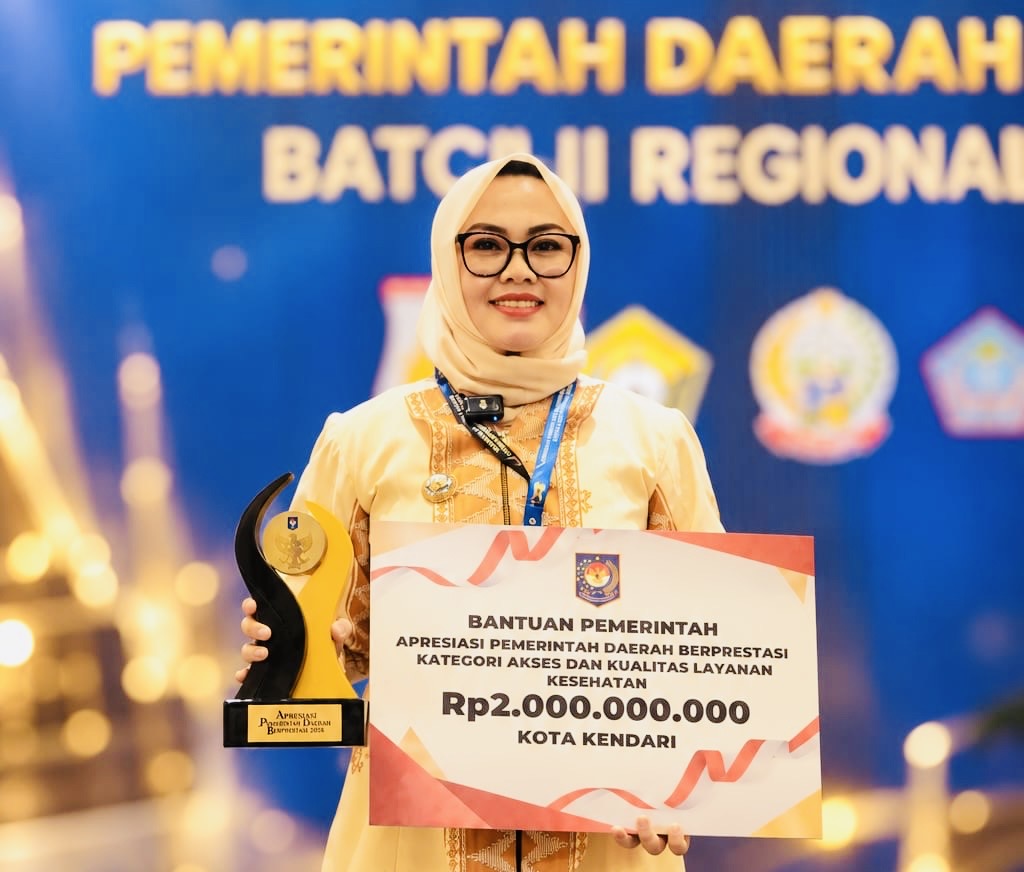 Pemkot Kendari Raih Terbaik I Layanan Kesehatan Regional Sulawesi, Kantongi Insentif Fiskal Rp 2 Miliar