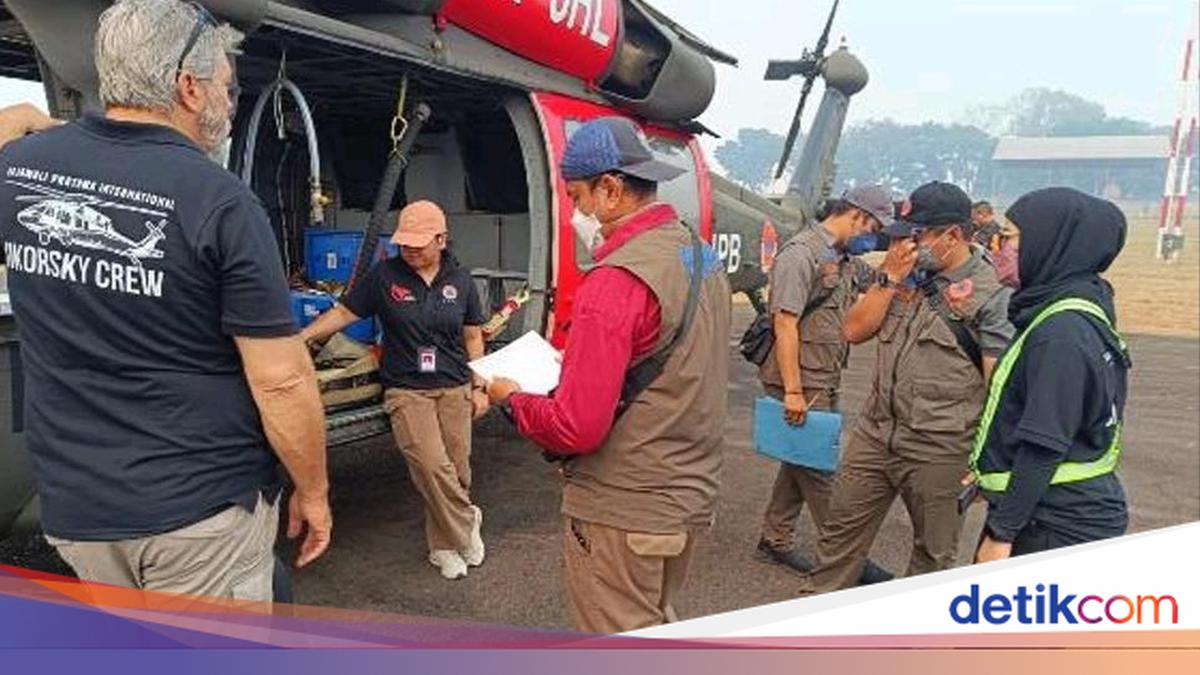 Sumsel Terima Tambahan 2 Helikopter Water Bombing BNPB, Total 8 Armada Udara Siaga Karhutla