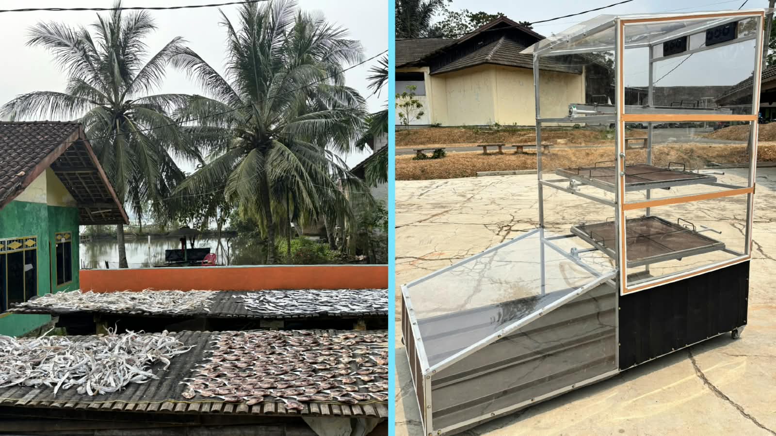 Dosen Polinela Kembangkan Alat Pengering Ikan Asin Tenaga Surya di Pesawaran, Uji Coba Tunjukkan Selisih Kelembapan 15-20 Persen