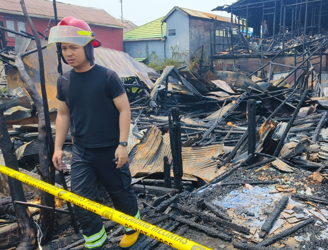 Kebakaran di Jalan Cempaka XI Banjarmasin Tengah, 4 Rumah Terdampak
