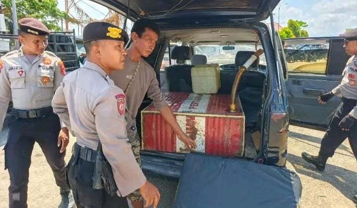 Polres Muna Amankan Mobil Bertangki Rakitan Saat Antre BBM di SPBU Silfianda Energy, Pemilik Dibuatkan Surat Pernyataan