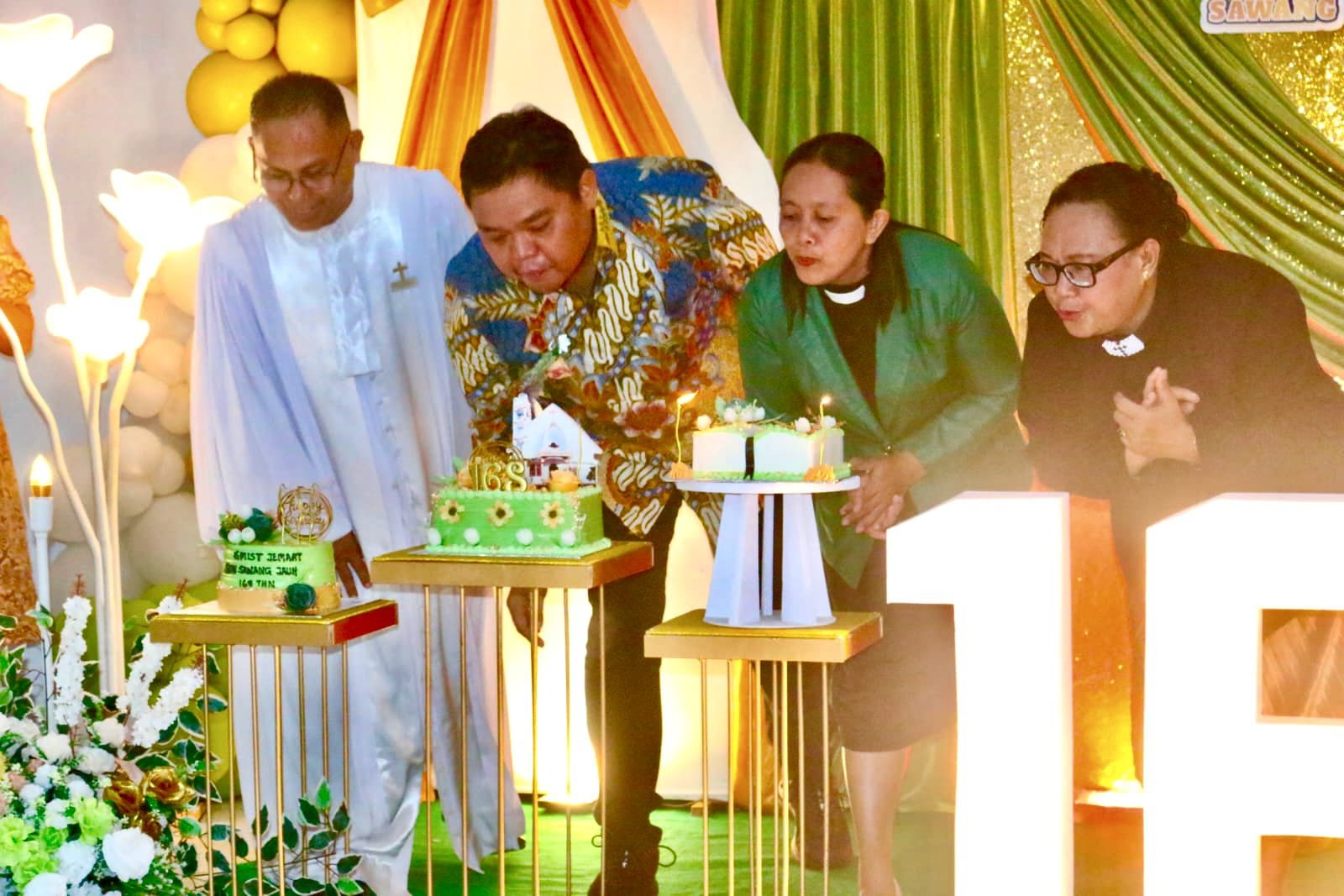 Wabup Kepulauan Sangihe Ajak Jemaat GMIST Sion Sawang Jauh Bangun Daerah di Usia 168 Tahun
