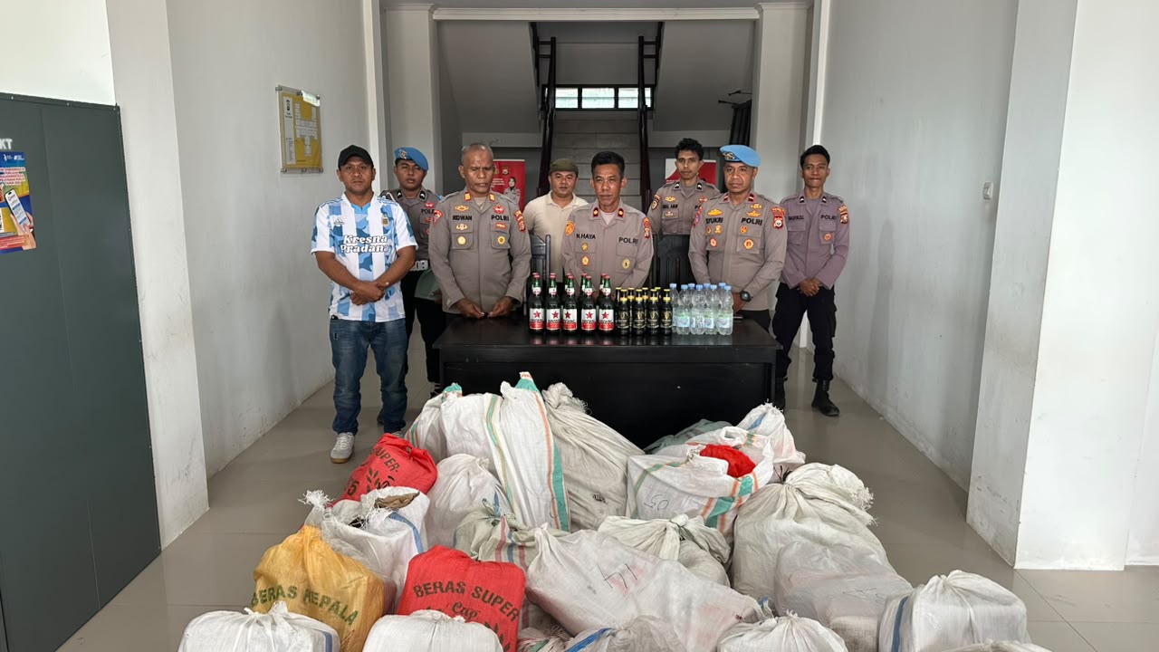 Polres Pulau Taliabu Sita 1.020 Botol Mihol dari Lima Kafe di Taliabu, Didominasi Bir Bintang