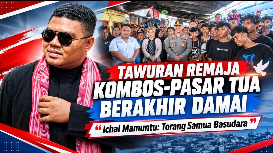 Tokoh Pemuda Bitung Mediasi Tawuran Remaja Kombos-Pasar Tua, Ichal Mamuntu: Torang Samua Basudara