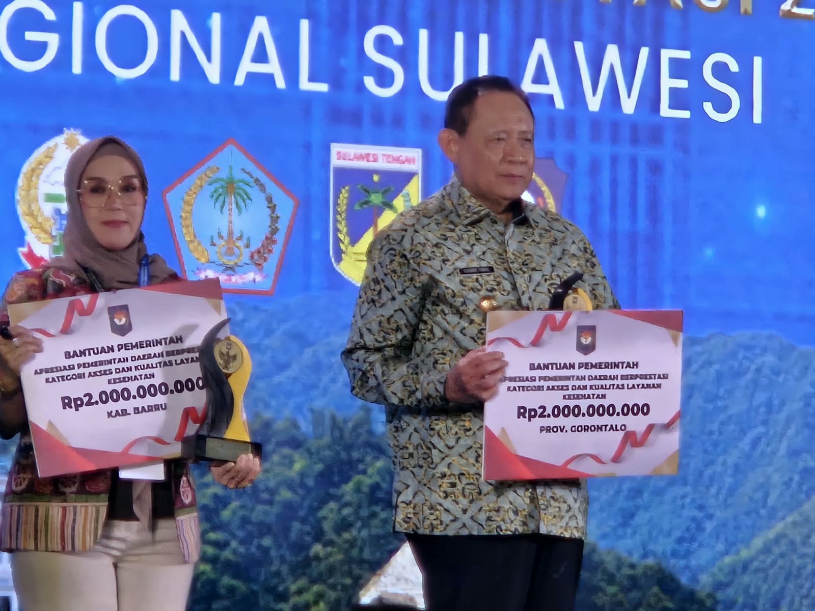 Pemprov Gorontalo Raih Terbaik I Layanan Kesehatan Regional Sulawesi, Bawa Pulang Bonus Rp2 Miliar