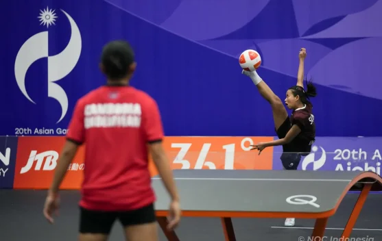 Sumaya Raih Perak Pertama Tim Indonesia dari Teqball di Asian Games 2026