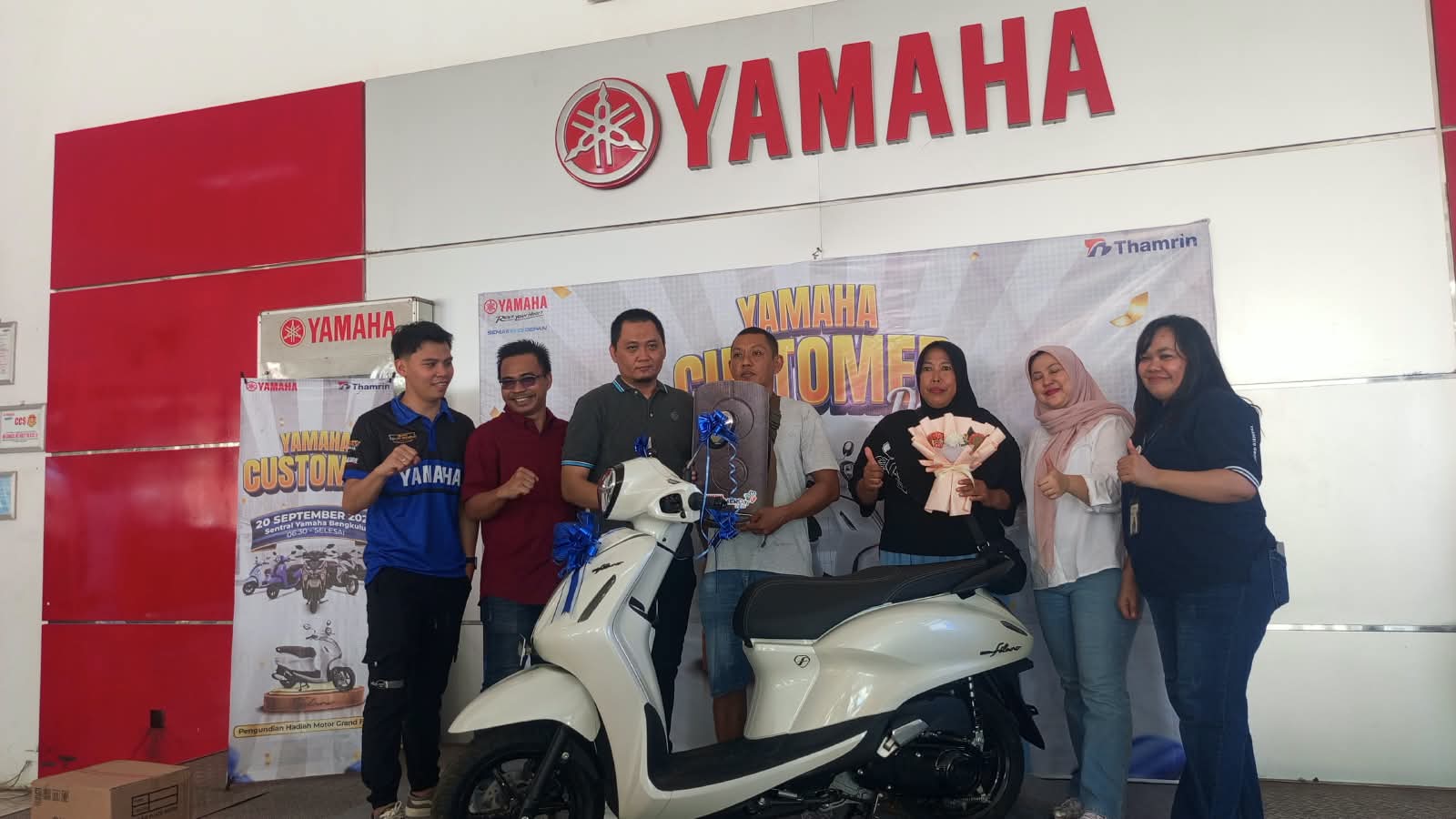 Yamaha Customer Day Bengkulu Bagikan Servis Gratis dan Hadiah Utama, Heri Purwanto Warga Magar Dewa Jadi Pemenang