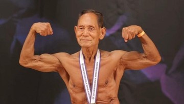 Kakek Jepang 90 Tahun Menang Kompetisi Binaraga, Bukti Usia Bukan Halangan