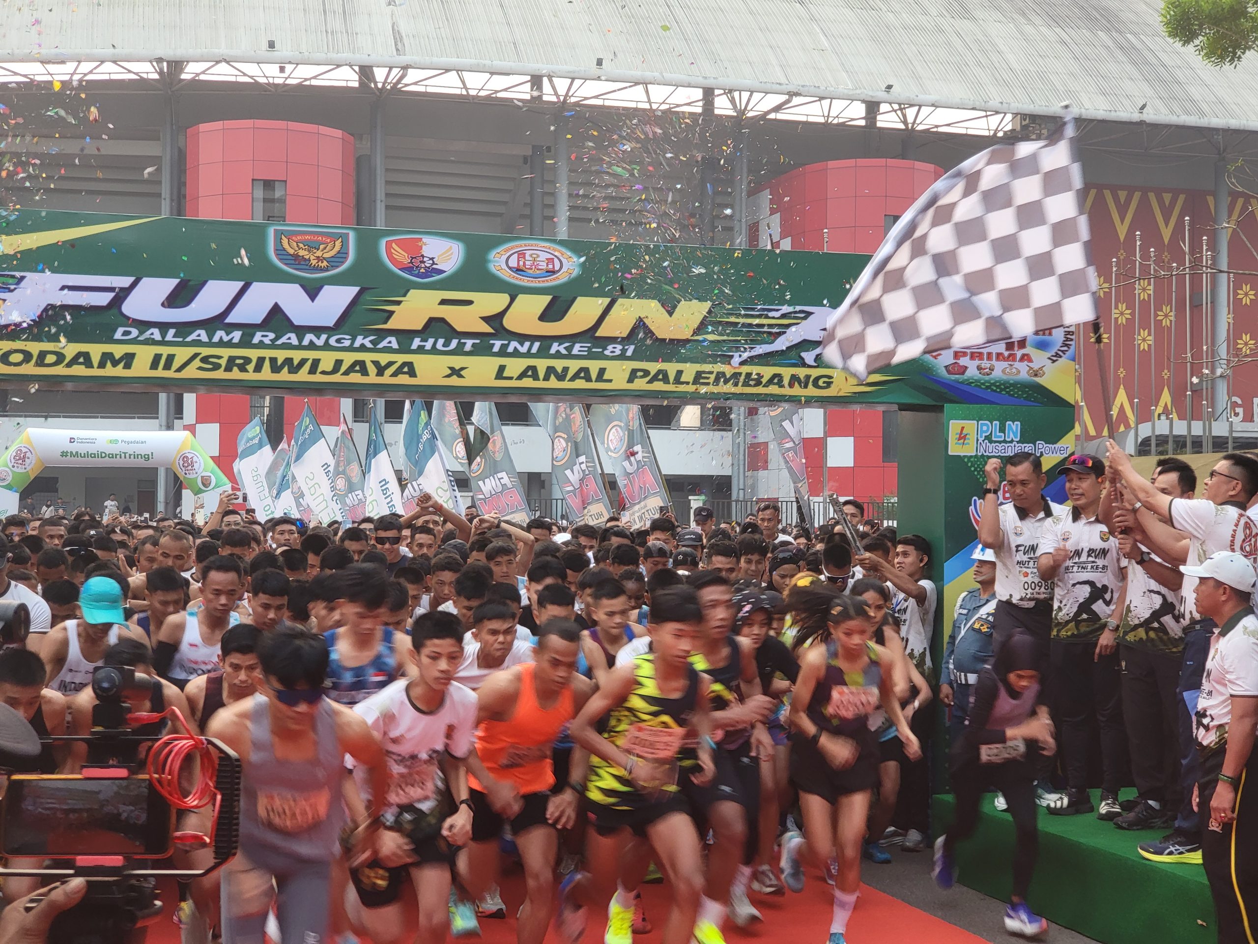 Pangdam II Sriwijaya Lepas 5.000 Peserta Fun Run 5K Sambut HUT TNI ke-81 di Palembang