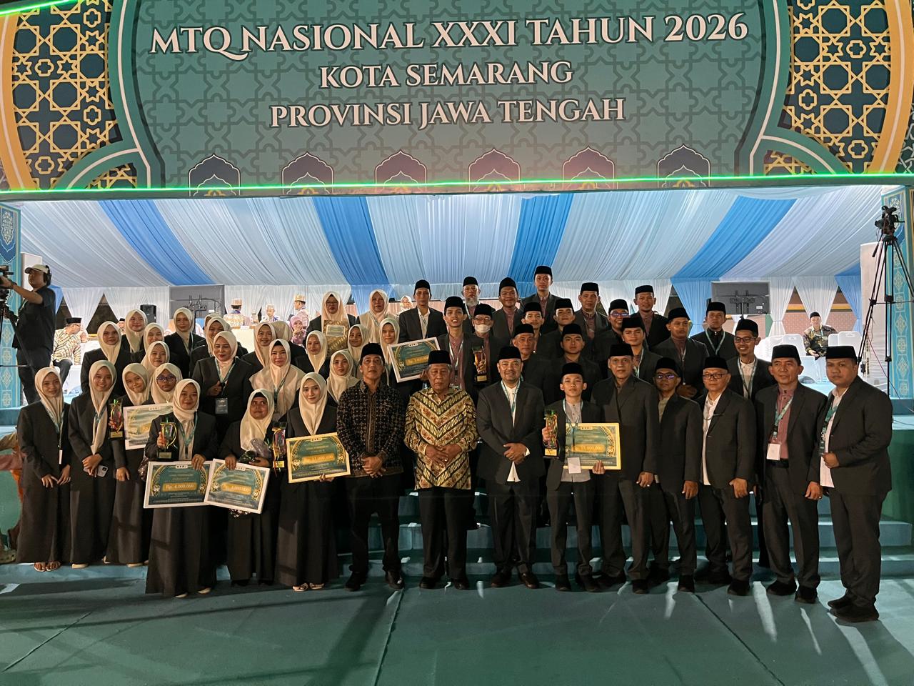 Kafilah Jambi Tutup MTQ Nasional XXXI di Peringkat 13 dari 37 Provinsi, Abizar Ramadhan Sumbang Juara 1
