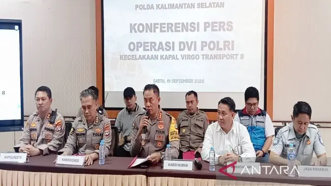 Polda Kalsel Siapkan Kontainer Pendingin dan 28 Ambulans untuk Evakuasi Korban KM Virgo
