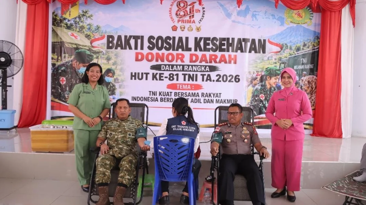TNI-Polri Kotamobagu Gelar Donor Darah HUT TNI ke-81, Kapolres: Setetes Darah Jadi Harapan