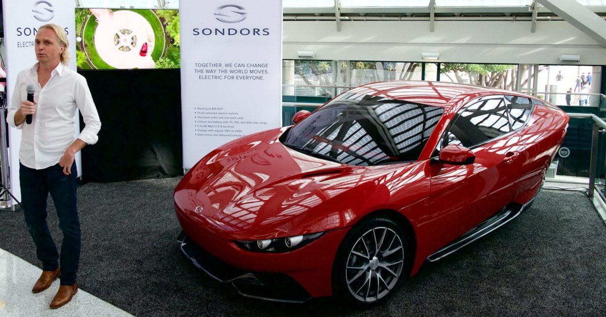 Prototipe Mobil Listrik Roda Tiga SONDORS Muncul di eBay, Harga USD 10.000