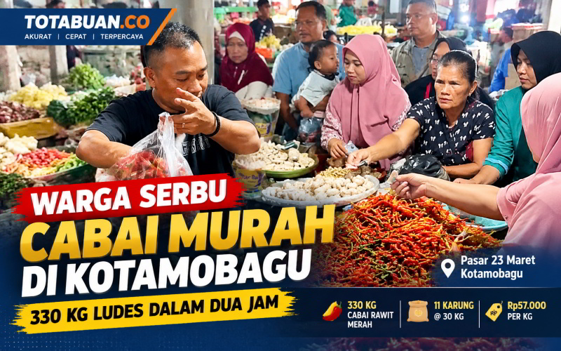 330 Kg Cabai Rawit Rp 57 Ribu per Kg Ludes Dua Jam Diserbu Warga Kotamobagu