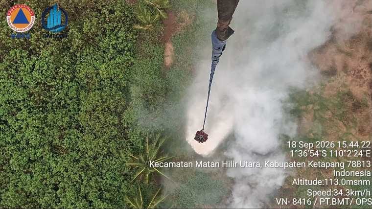 Karhutla Kalbar Mulai Mereda, Api di Bukit Peramas dan Gunung Palung Kayong Utara Belum Padam