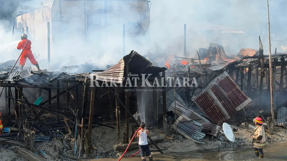 Kebakaran Kampung Nelayan Tarakan, Motor Warga Parkir Liar Hambat Armada Damkar Masuk Lokasi