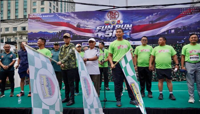 20.000 Peserta Fun Run 5K Meriahkan HUT ke-81 TNI di Lapangan Merdeka Medan